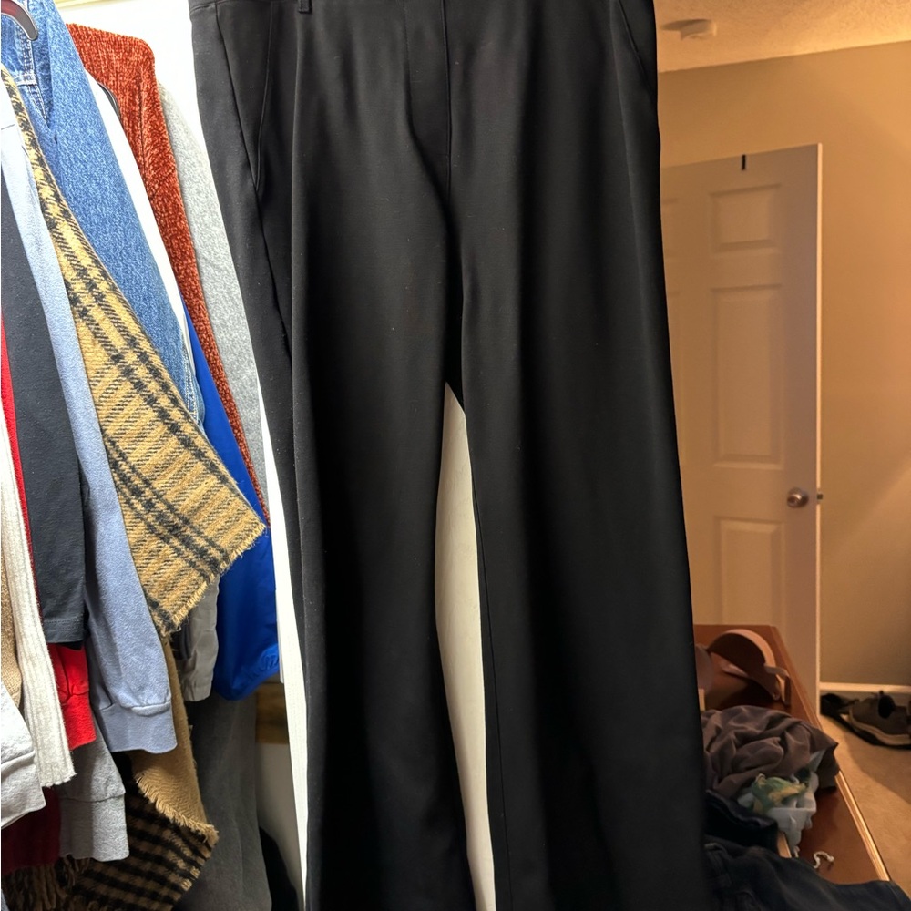 Betabrand Womens Boot-Cut Dress Pant Yoga Pants (Black) - L Short Petite